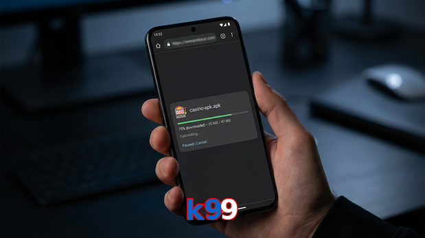 Main screen of K99 apk page for PK players