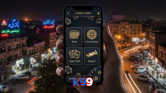 Main screen of K99 app page for PK players