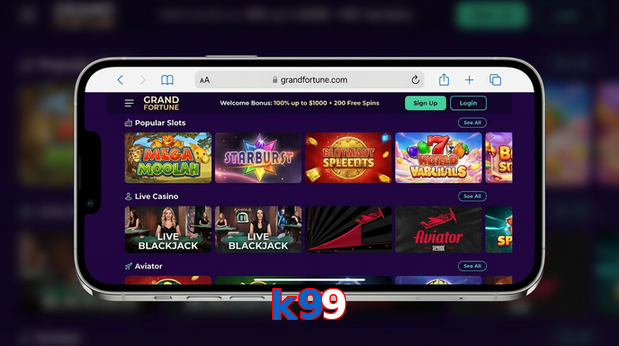 Main screen of K99 ios page for PK players